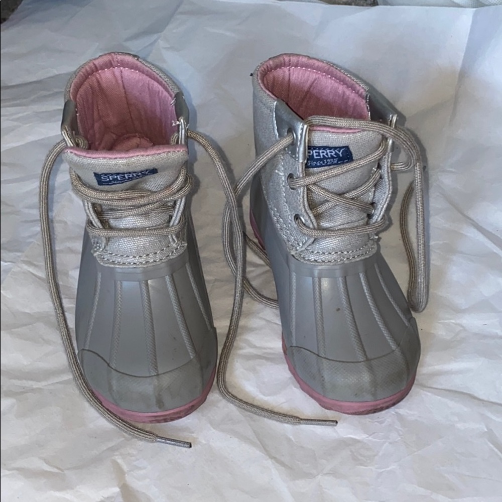 Sperry Gray toddler boots